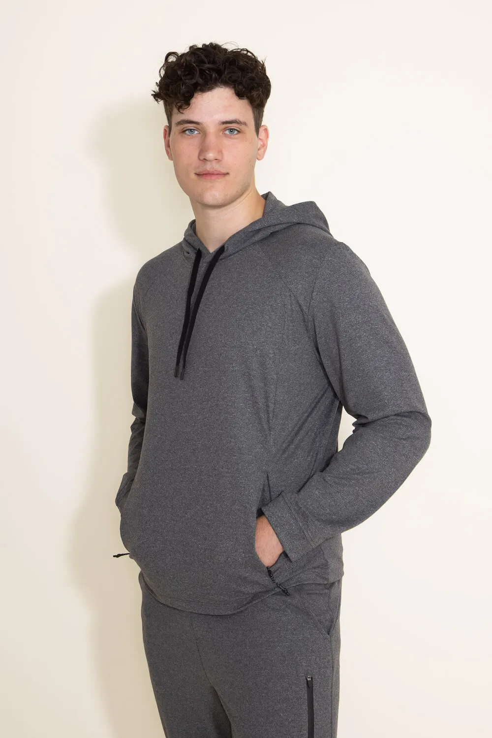 1897 Active Every Day Performance Hoodie for Men in Charcoal | MJ850-CHARCOALHEATHER sold by Glik’s product image thumbnail 4