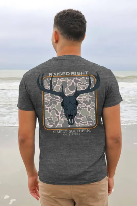 Simply Southern Antler T-Shirt for Men in Grey | MN-SS-DEER-GRAPHITEHTHR-S sold by Glik’s