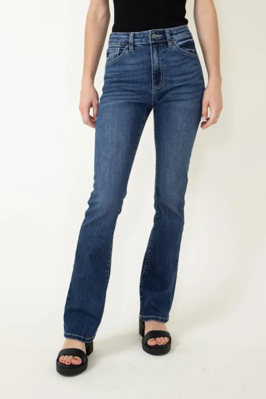 KanCan Marla High Rise Dark Wash Slim Bootcut Jeans for Women | KC8683M sold by Glik’s