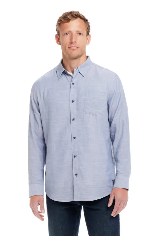 Weatherproof Vintage Winter Oxford Button Down Shirt for Men in Bering Sea | F2485808GK-BERING SEA sold by Glik’s