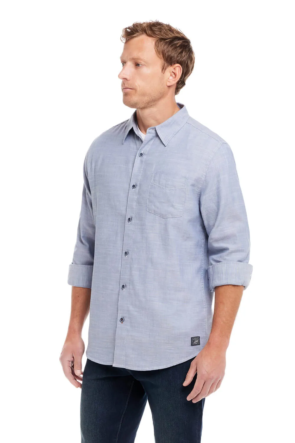 Weatherproof Vintage Winter Oxford Button Down Shirt for Men in Bering Sea | F2485808GK-BERING SEA sold by Glik’s product image thumbnail 3