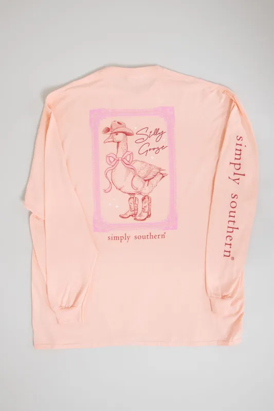 Simply Southern Plus Size Long Sleeve Silly Goose for Women in Reef | EXT-LS-GOOSE-REEF sold by Glik’s