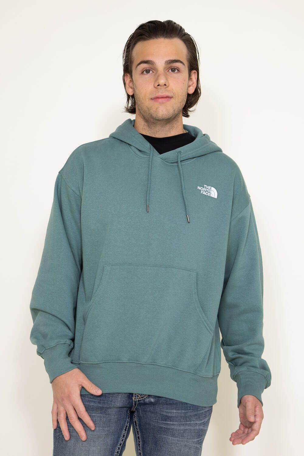 The North Face Evolution Vintage Hoodie for Men in Sage Green | NF0A84GE-I0F sold by Glik’s