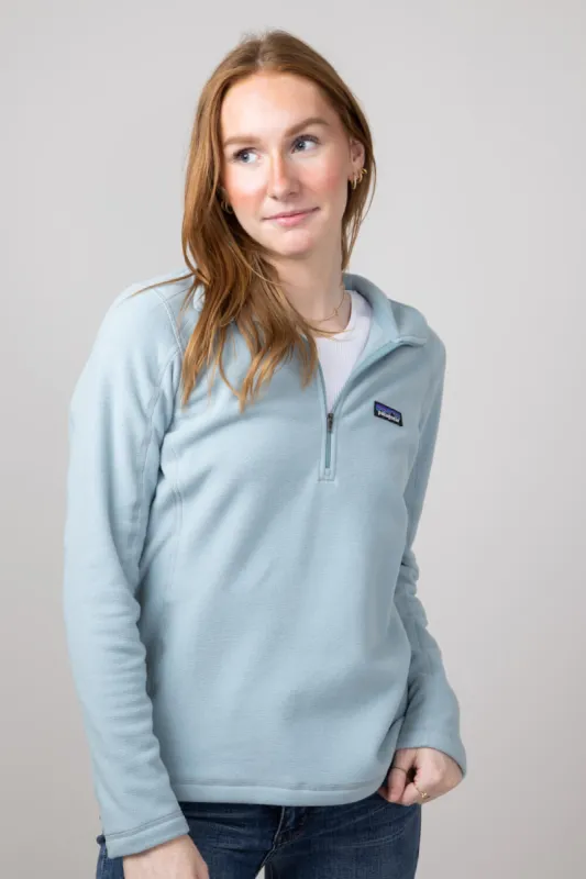 Patagonia Women’s Micro D Quarter Zip Pullover in Thermal Blue | 26278-TMBL sold by Glik’s