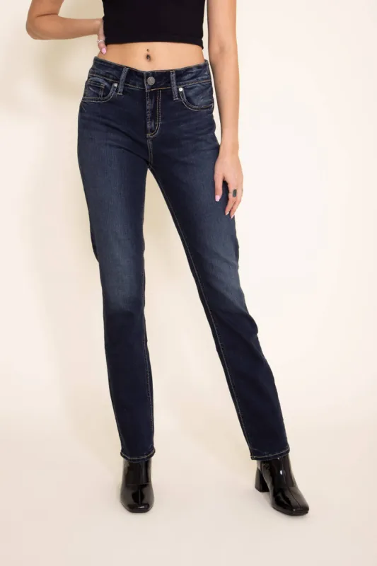 Silver Jeans Elyse Straight Jeans for Women | L03403EDB441 sold by Glik’s