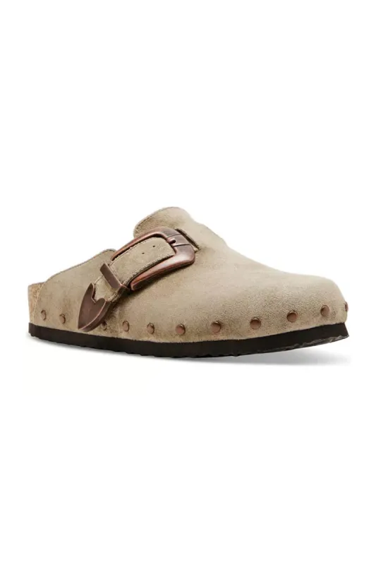 Madden Girl Pepper Buckle Clogs for Women in Taupe | PEPPER-TAUPE sold by Glik’s