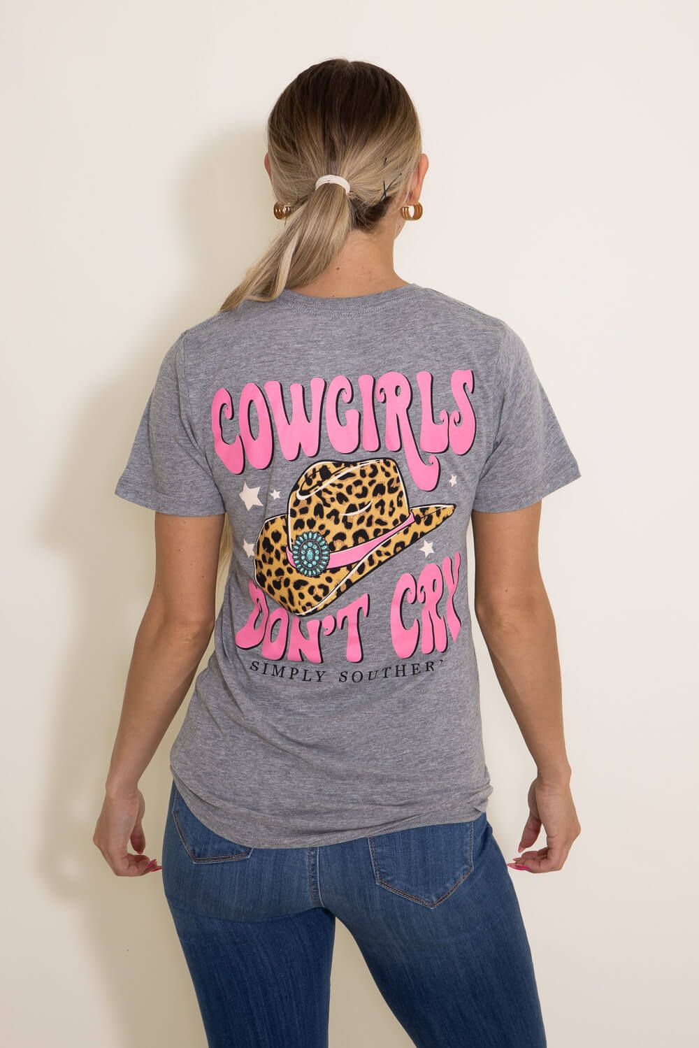 Simply Southern Cowgirls T-Shirt for Women in Heather Grey | CLR-SS-COWGIRLS-DKHTHGRY sold by Glik’s