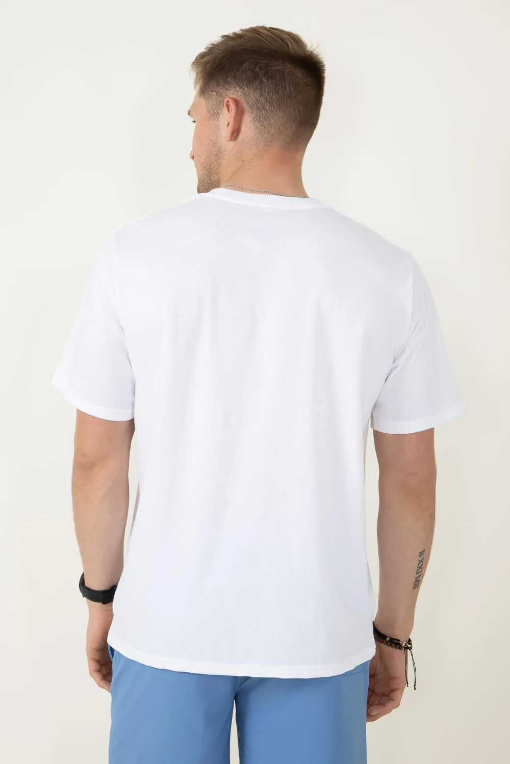 Huk Fishing Huk Stacked Logo T-Shirt for Men in White | H1000427-120-WHITE sold by Glik’s product image thumbnail 3
