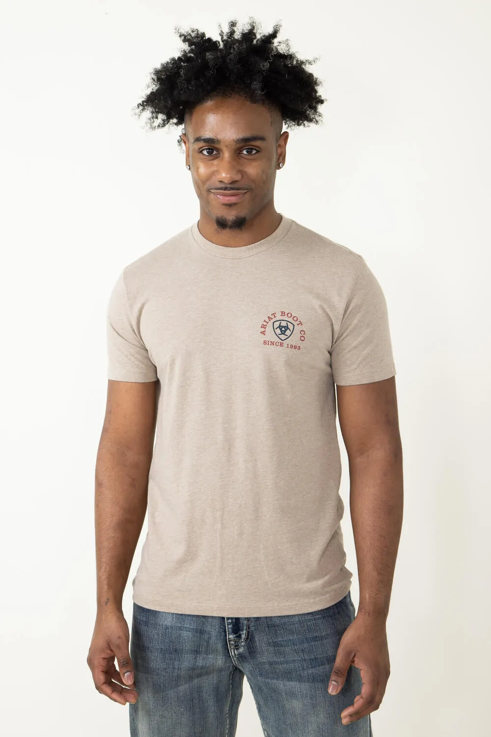 Ariat Flying Eagle T-Shirt for Men in Heather Oatmeal | 10051388-OATMEALHEATHER sold by Glik’s product image thumbnail 2