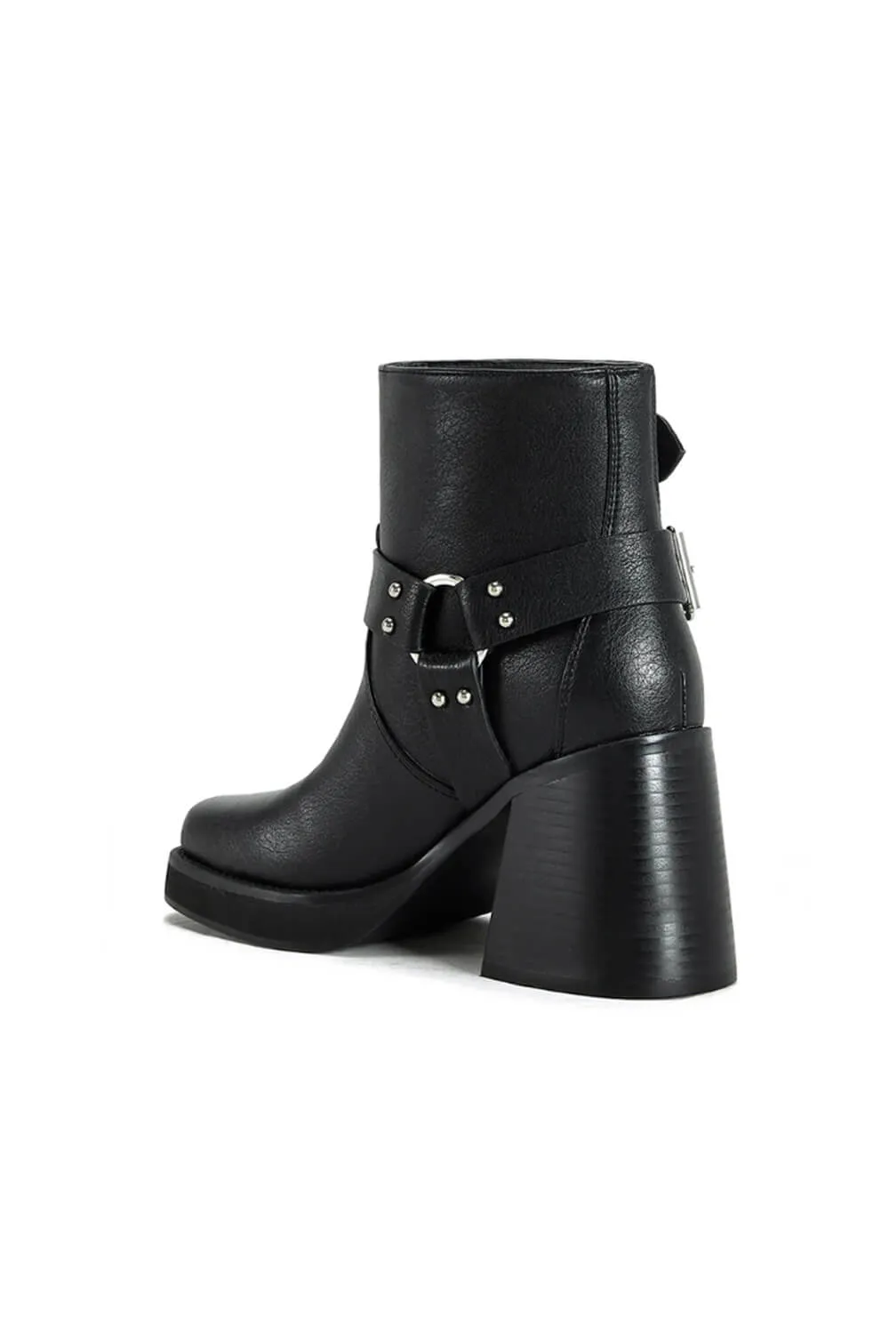 Azalea Wang Scooter Moto Heeled Booties for Women in Black | SCOOTER-BLACK sold by Glik’s product image thumbnail 3