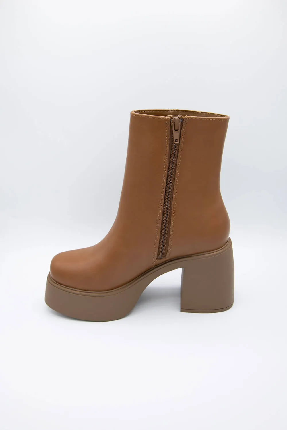 Soda Oarsman Platform Booties for Women in Brown | OARSMAN-S LT TAN sold by Glik’s product image thumbnail 2