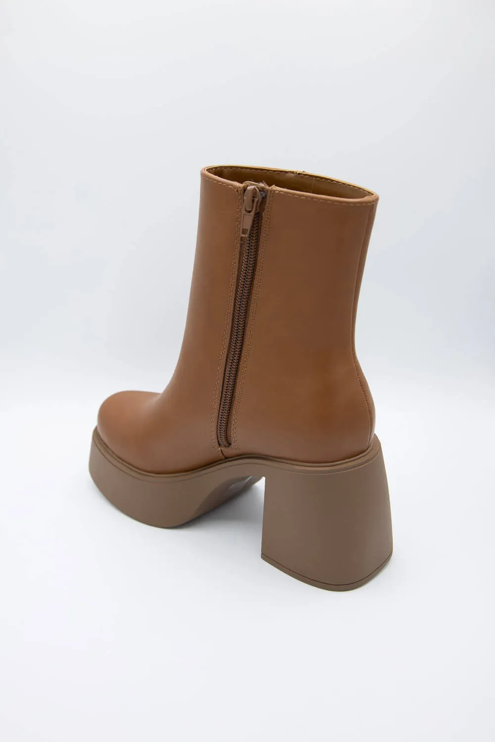 Soda Oarsman Platform Booties for Women in Brown | OARSMAN-S LT TAN sold by Glik’s product image thumbnail 4