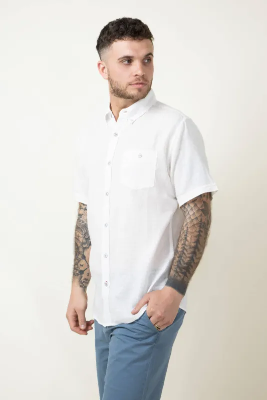 Weatherproof Vintage Linen Button Down Shirt for Men in White | S244612GK-WHT sold by Glik’s