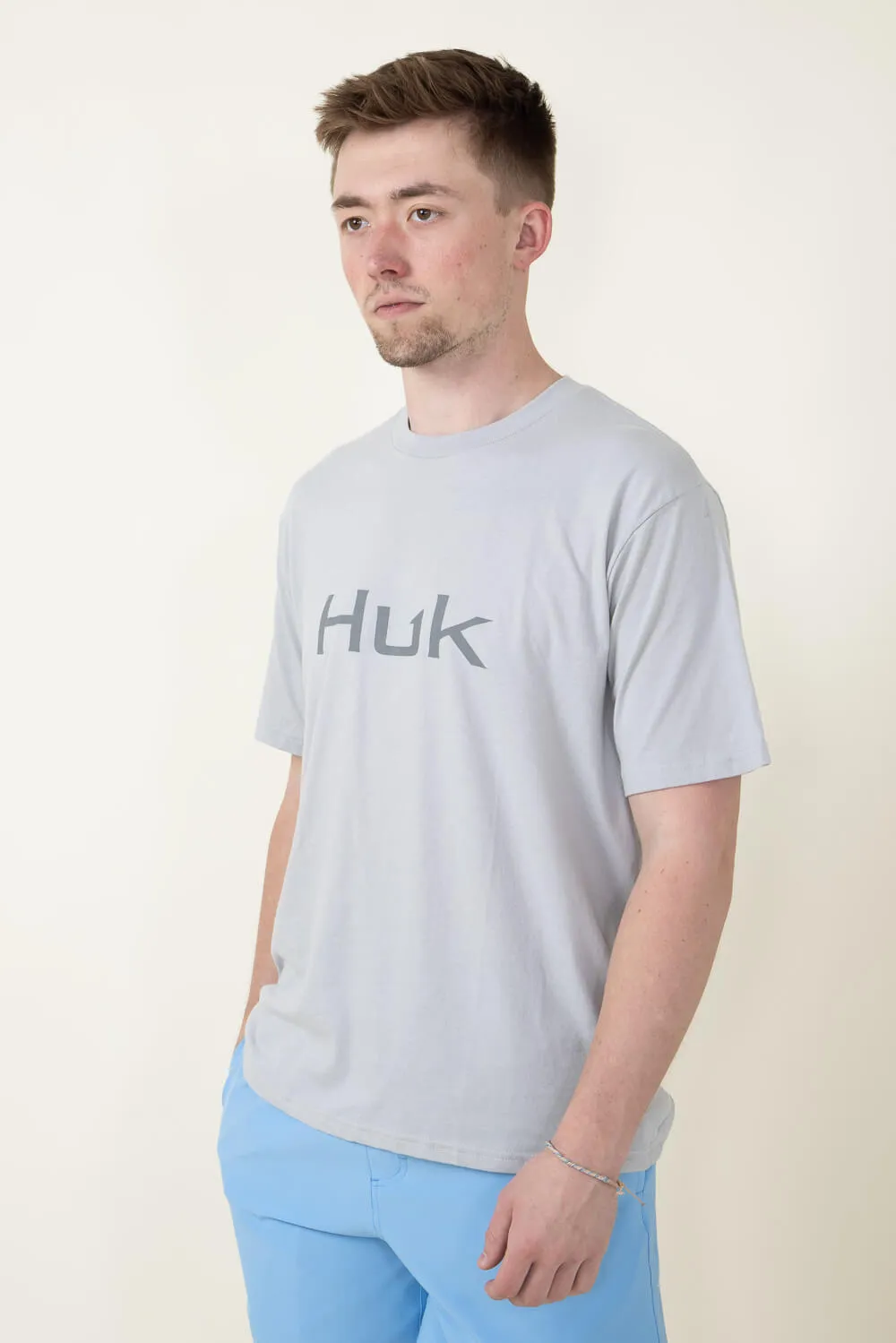 Huk Fishing Huk Logo T-Shirt for Men in Grey | H1000390-034-HARBORMIST sold by Glik’s product image thumbnail 3
