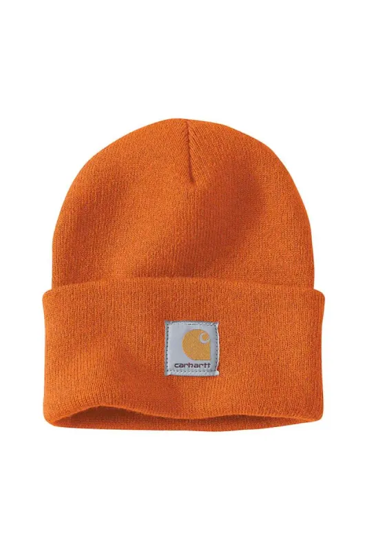 Carhartt Knit Cuffed Beanie in Orange | A18-Q65 sold by Glik’s