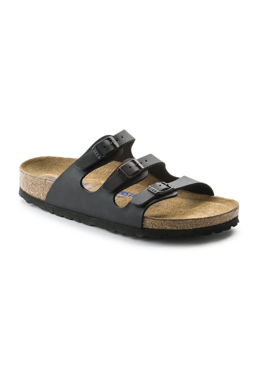 Birkenstock Florida Soft Footbed Birko-Flor Sandals for Women in Black | 53011 sold by Glik’s
