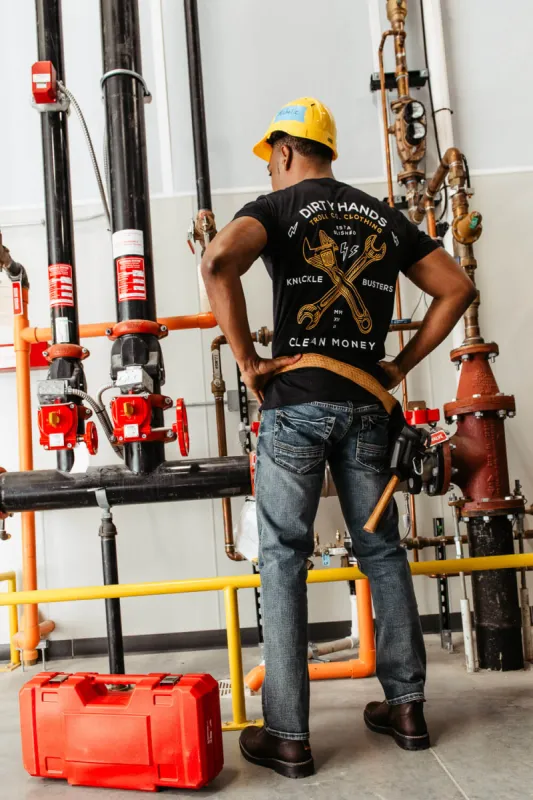 Troll Co Twisting Wrenches T-Shirt for Men in Black | TC0142-BLACK sold by Glik’s