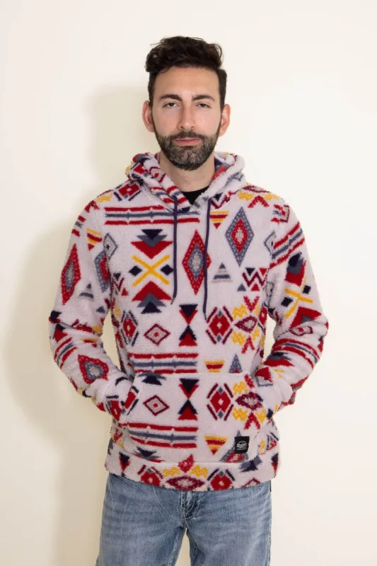 Brooklyn Cloth Native Icons Sherpa Hoodie for Men in Ivory | BHMB794F-IVY sold by Glik’s
