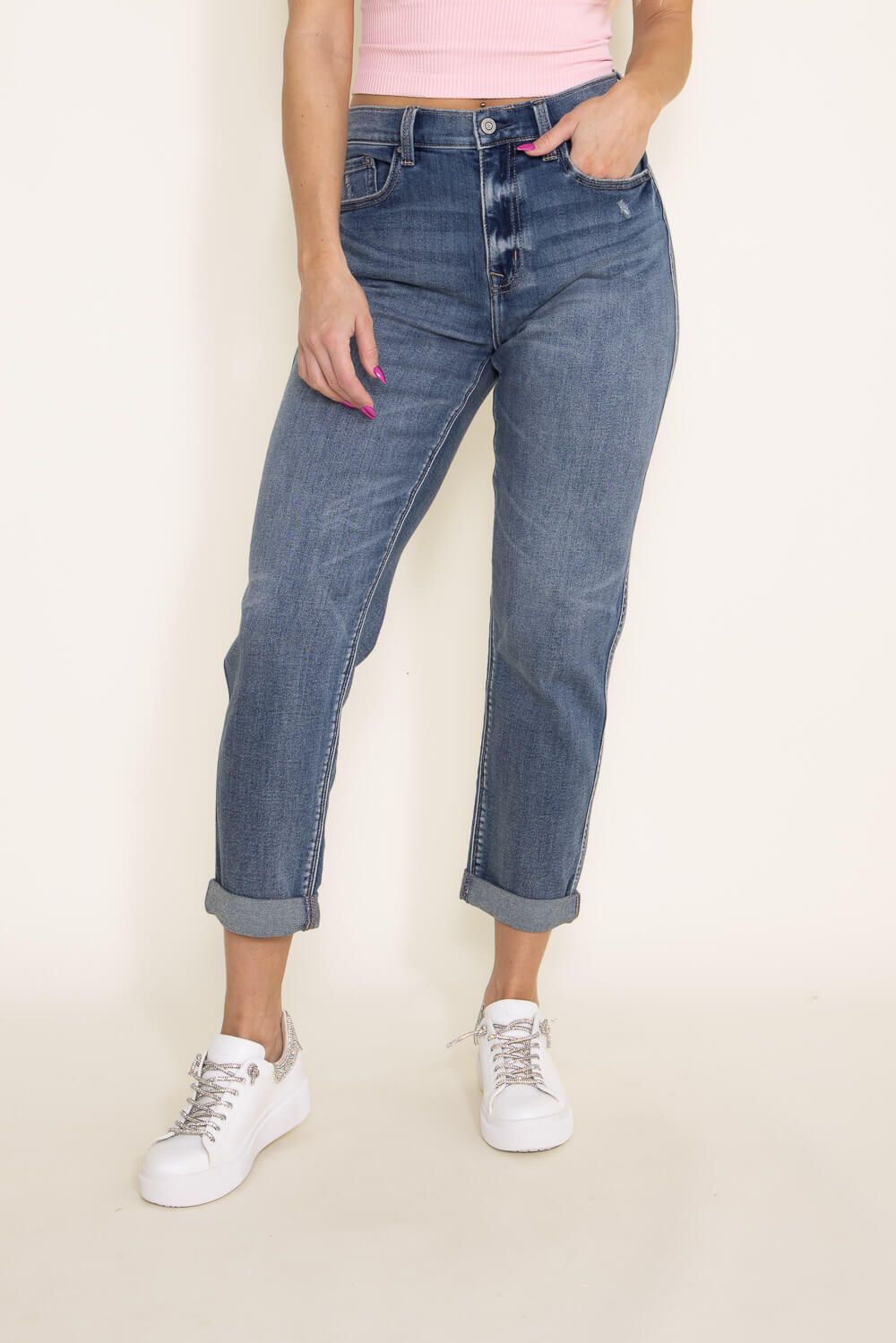 Eunina Rocky Super High Rise Retro Boyfriend Jeans for Women | E88073PRM sold by Glik’s product image thumbnail 3