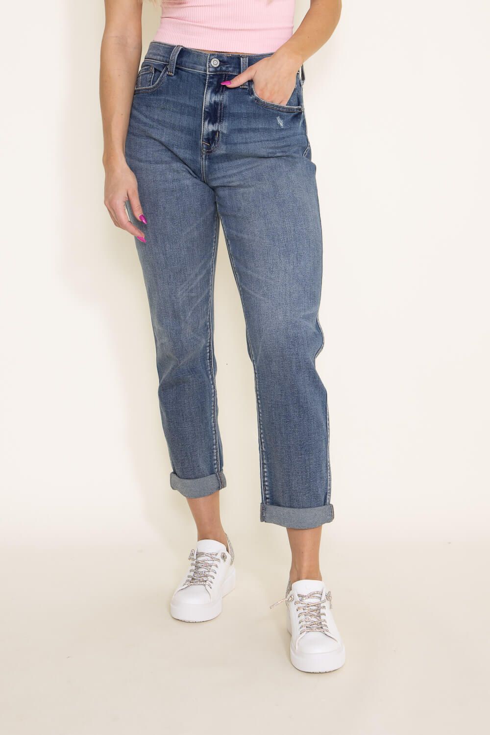 Eunina Rocky Super High Rise Retro Boyfriend Jeans for Women | E88073PRM sold by Glik’s
