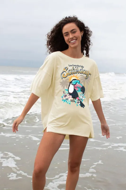 Simply Southern Boxy Live T-Shirt for Women in Yellow | BOXY-SS-LIVE-WHISPER sold by Glik’s