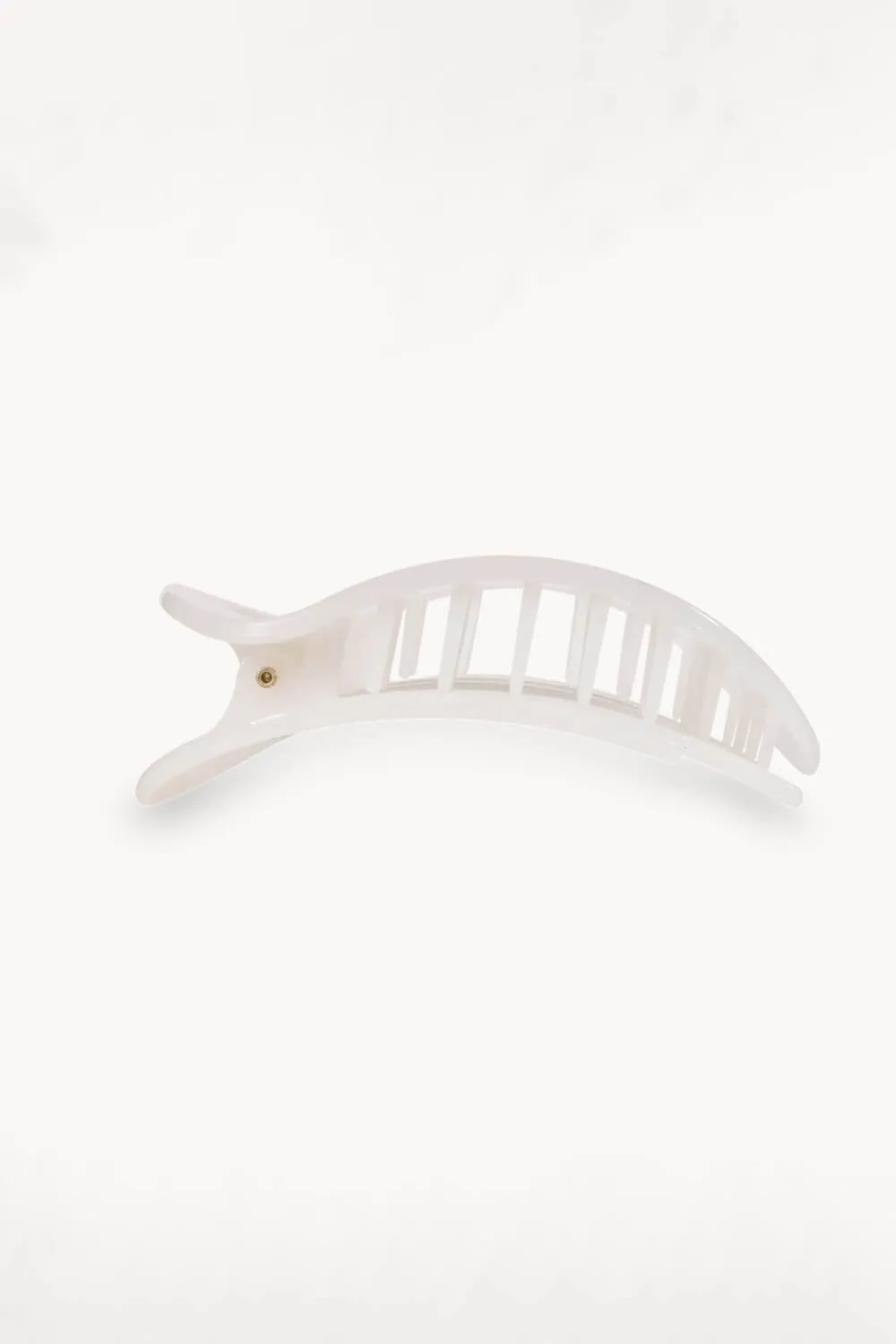 Teleties Small Flat Round Hair Clip in White | TT-FCS01-004 sold by Glik’s product image thumbnail 4