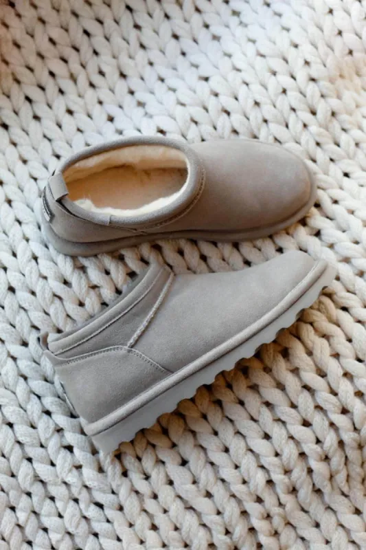 Bearpaw Super Shorty Ankle Booties for Women in Mushroom | 3049W-500 MUSHROOM sold by Glik’s