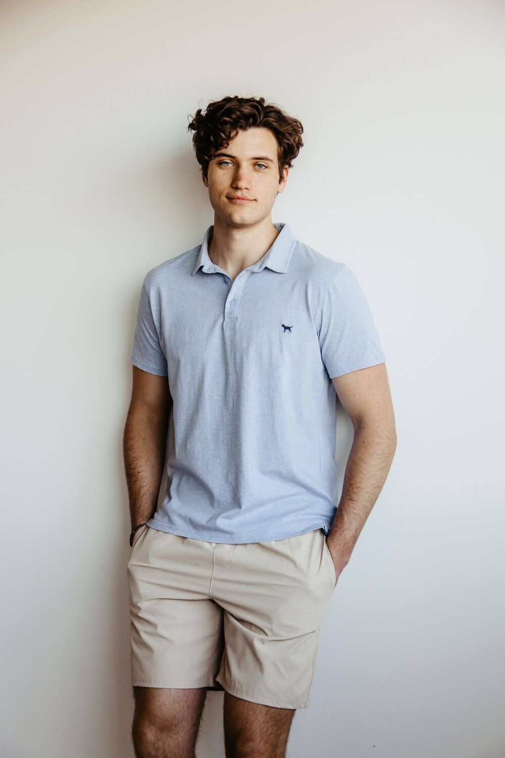 Simply Southern Solid Heather Polo Shirt for Men in Light Blue | PP-0123-MN-KNTPOLO-HTR-LTBLUE sold by Glik’s