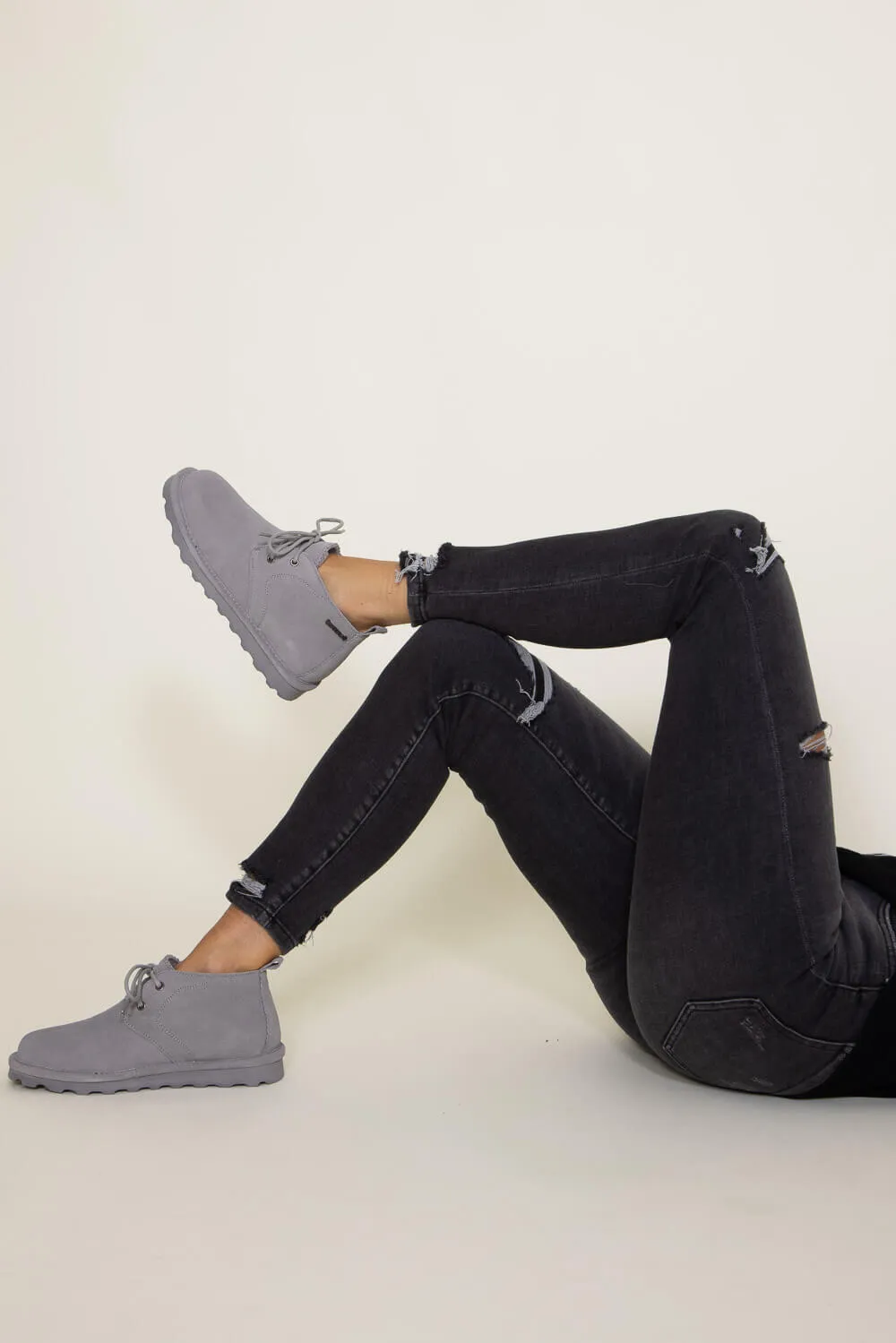 Mica High Rise Distressed Ankle Skinny Crop Jeans for Women in Black | MDP-S136 sold by Glik’s product image thumbnail 5