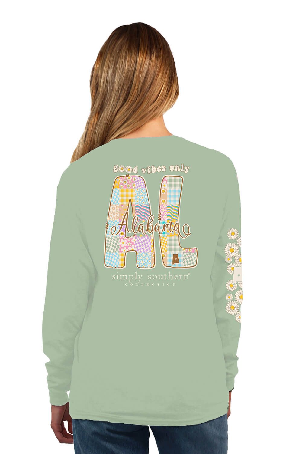 Simply Southern Long Sleeve Alabama T-Shirt for Women in Sage | LS-STATE-AL-SAGE sold by Glik’s