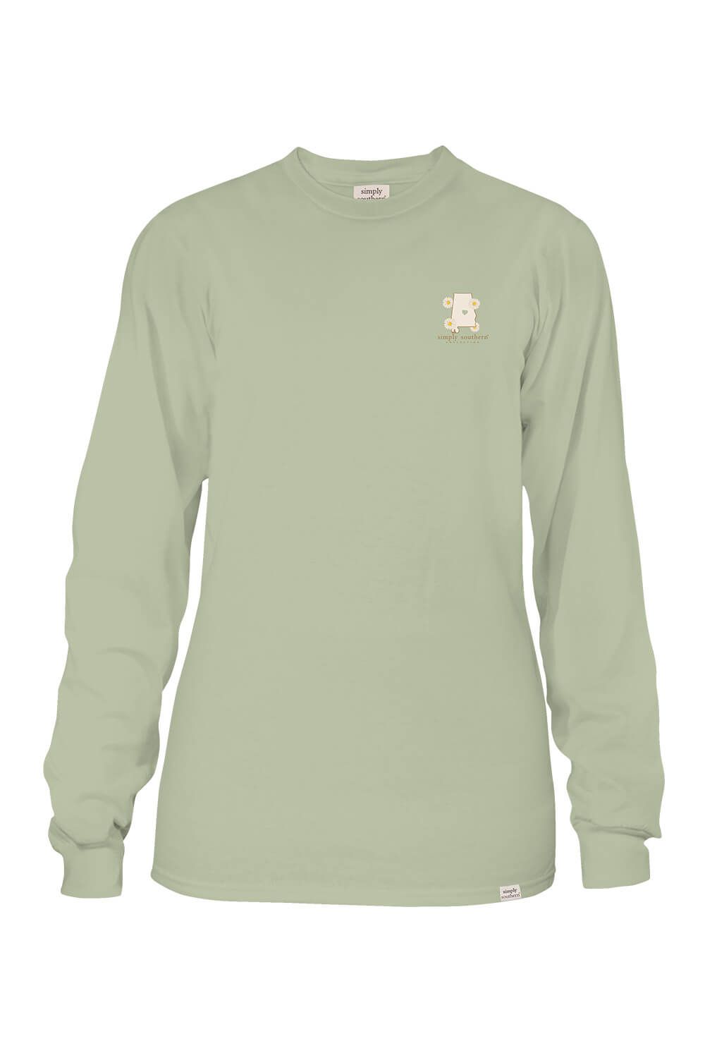 Simply Southern Long Sleeve Alabama T-Shirt for Women in Sage | LS-STATE-AL-SAGE sold by Glik’s product image thumbnail 2
