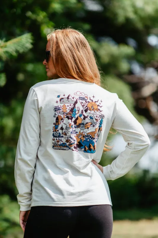 Patagonia Women’s Long Sleeve How To Slide Responsibili-Tee in White | 37699-BCW sold by Glik’s