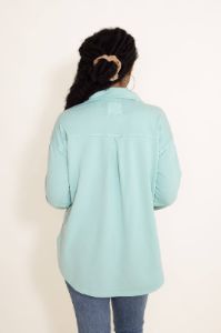 Thread & Supply Cyrus Shacket for Women in Aqua Blue | J1144CPKTS-WASHEDAQUA sold by Glik’s
