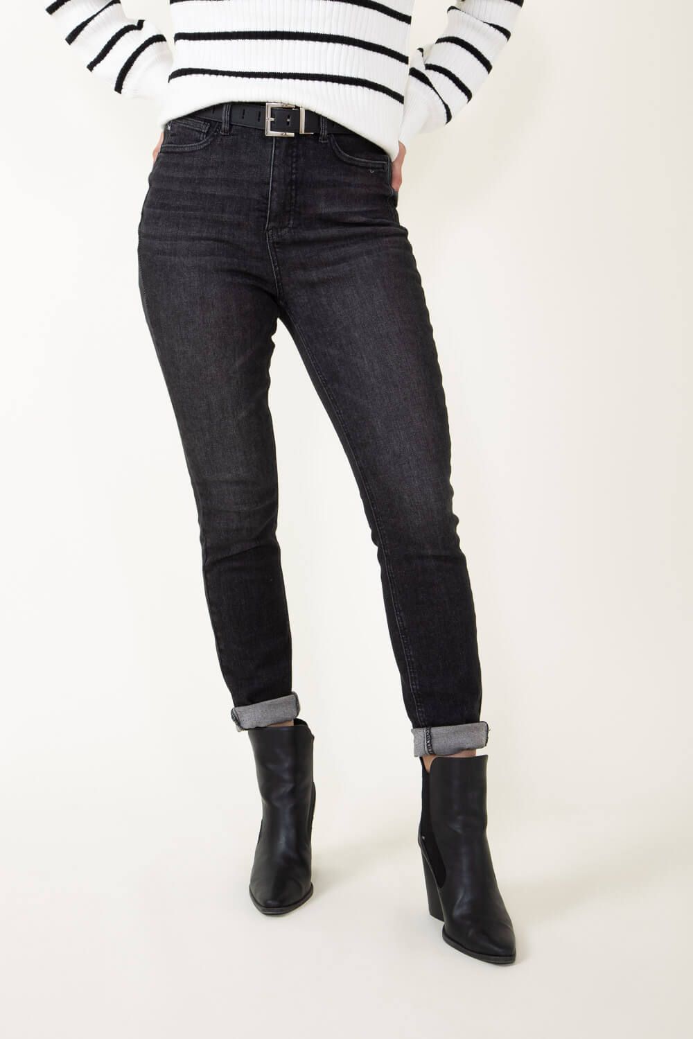 Judy Blue High Rise Tummy Control Skinny Jeans for Women in Black | 88753REG sold by Glik’s product image thumbnail 2