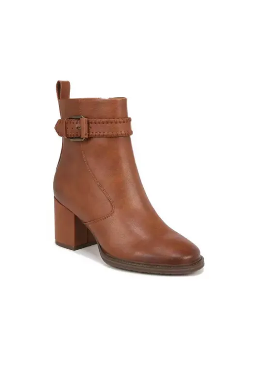 Zodiac Shoes Rexx Block Booties for Women in Cognac | REXX-COGNAC sold by Glik’s