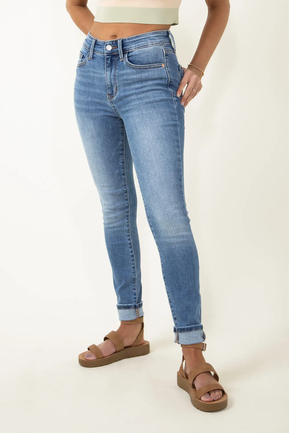 Judy Blue Mid Rise Vintage Skinny Jeans for Women | 82548REG sold by Glik’s product image thumbnail 3