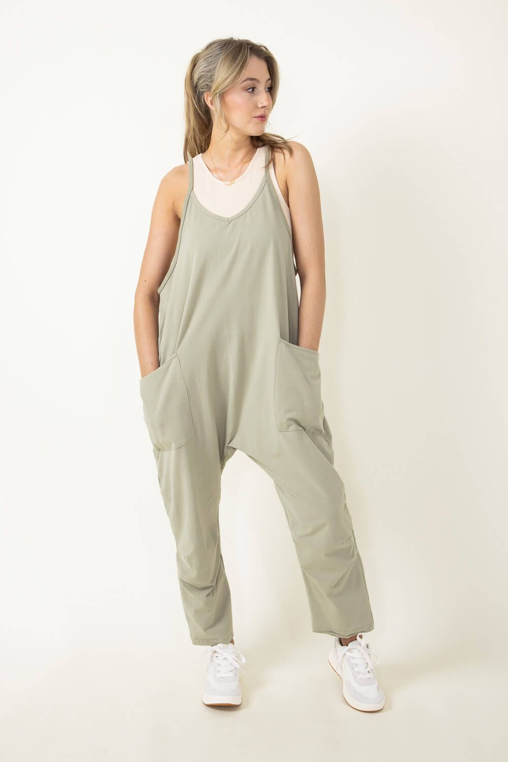Outer Pocket Onesie for Women in Green | IB48437-SAG sold by Glik’s product image thumbnail 2