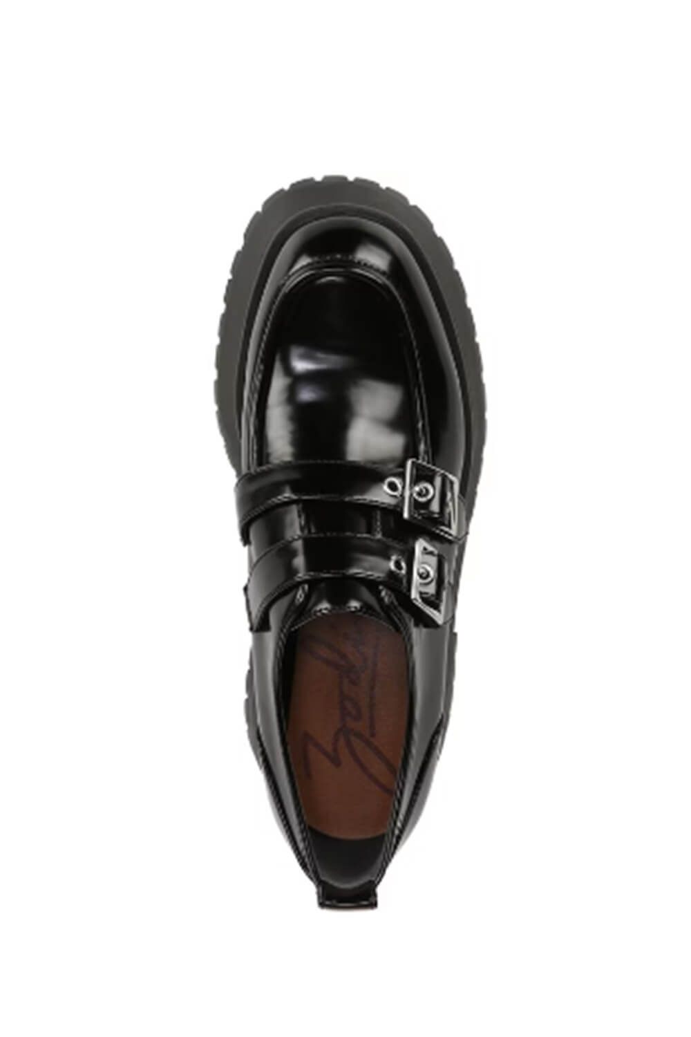 Zodiac Women's Perri Double Buckle Lug Sole Platform Loafer Black 8M