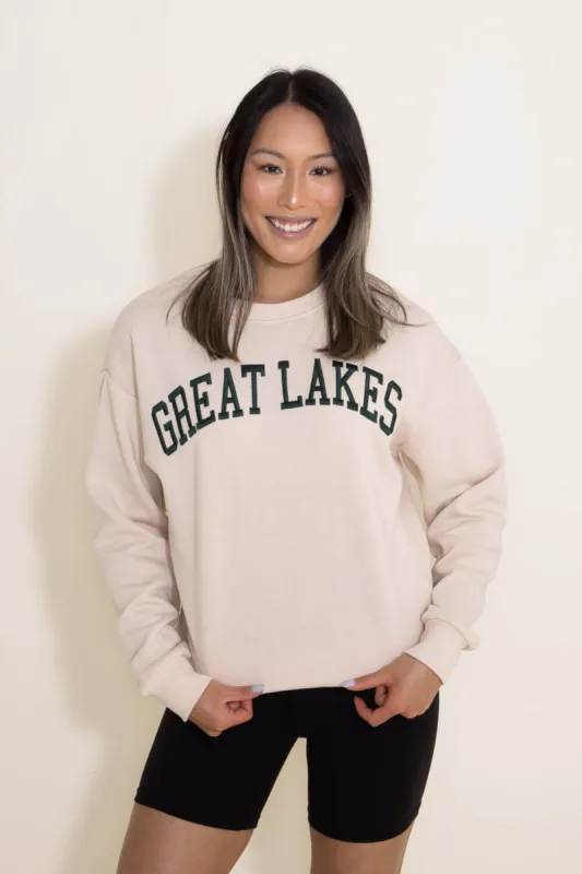 1897 Active Great Lakes Fleece Sweatshirt for Women in Cream | GT054-GREATLAKES-CREAM sold by Glik’s