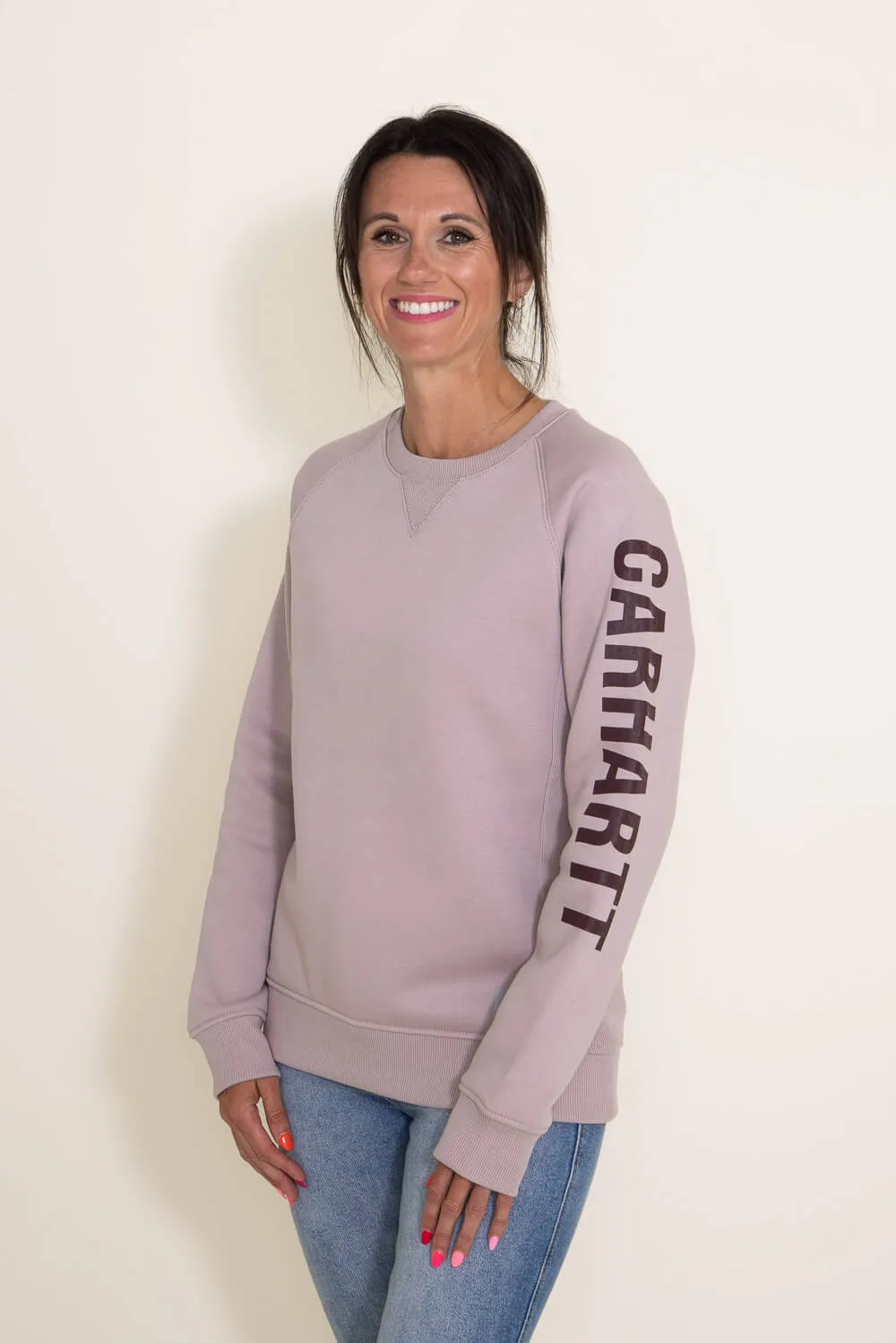Carhartt Midweight Block Logo Sweatshirt for Women in Light Purple | 104410-V61 sold by Glik’s product image thumbnail 3
