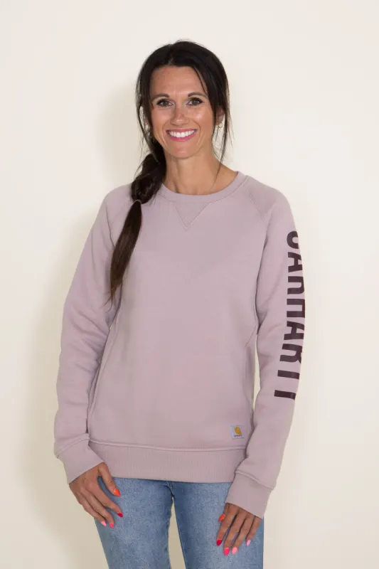 Carhartt Midweight Block Logo Sweatshirt for Women in Light Purple | 104410-V61 sold by Glik’s