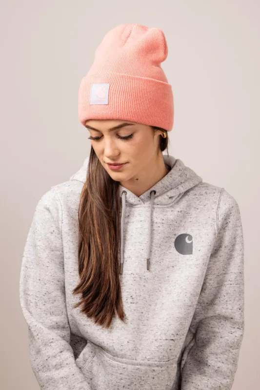 Carhartt Knit Satin Lined Beanies for Women in Aged Coral | 106425-P43 sold by Glik’s