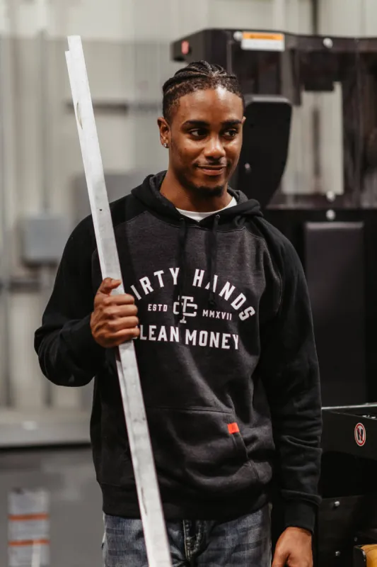 Troll Co. DHCM 2-Tone Hoodie for Men in Black/Dark Nickel | TC0089-BLACK sold by Glik’s