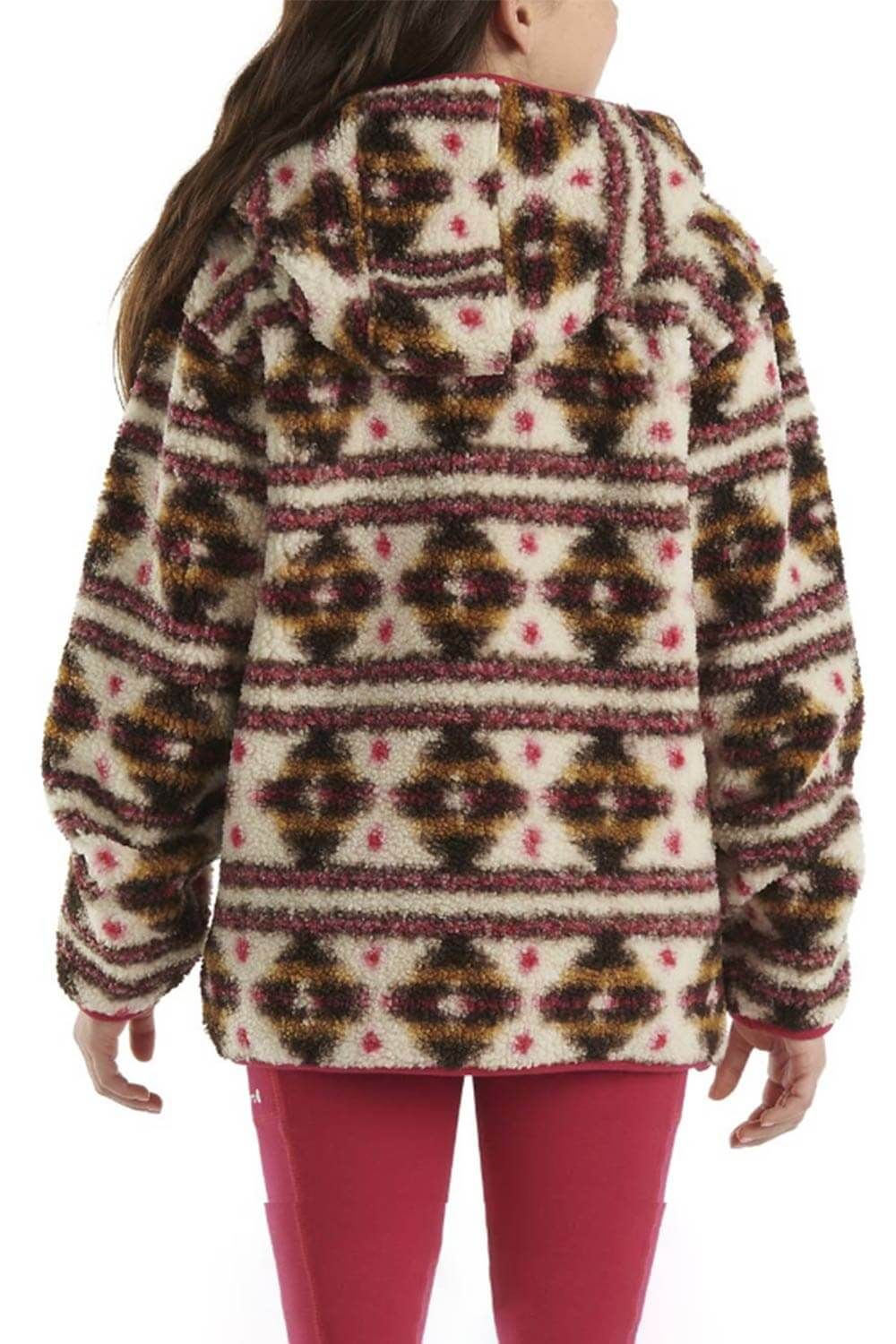 Carhartt Youth Fleece Quarter-Snap Sweatshirt for Girls in Pink | CA7006-T72-MALT sold by Glik’s product image thumbnail 3