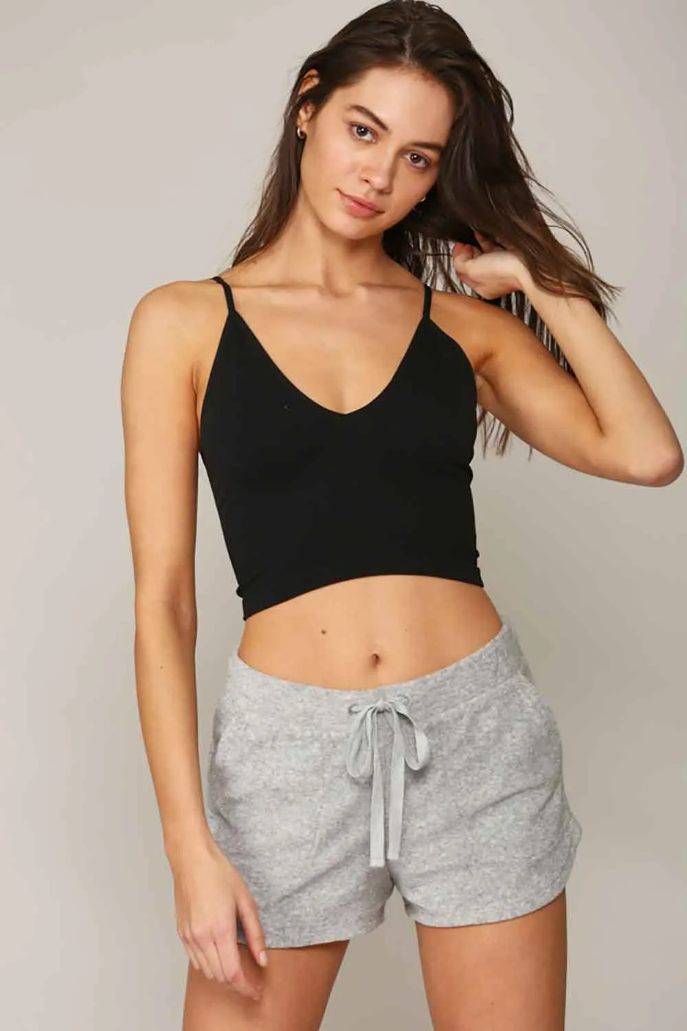 By Together Seamless Ribbed Brami in Black | S1002-BLACK sold by Glik’s product image thumbnail 3