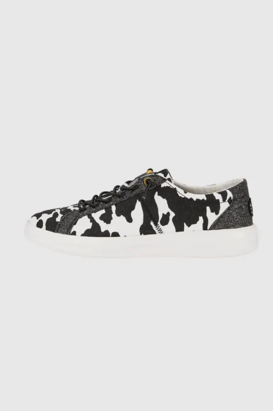 HEYDUDE Women’s Karina Sneakers in Black Cow | 42690-001 sold by Glik’s