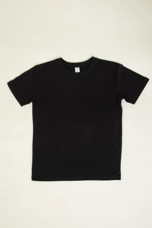 Youth Basic Crewneck T-Shirt for Boys in Black | 9003-BLACK sold by Glik’s