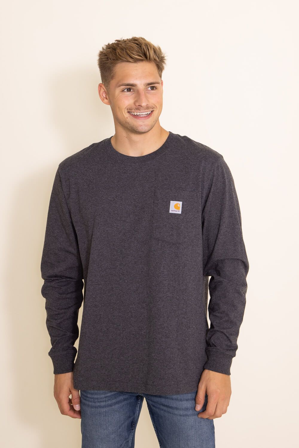 Carhartt Heavyweight Long Sleeve Pocket Graphic T-Shirt for Men in Grey | 105425-CRH CARBON sold by Glik’s product image thumbnail 2
