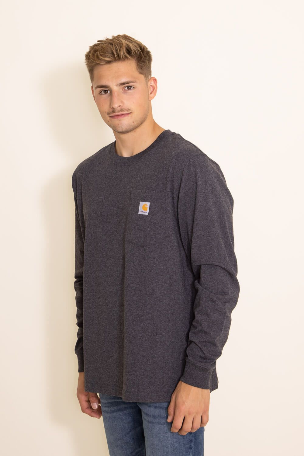 Carhartt Heavyweight Long Sleeve Pocket Graphic T-Shirt for Men in Grey | 105425-CRH CARBON sold by Glik’s product image thumbnail 3