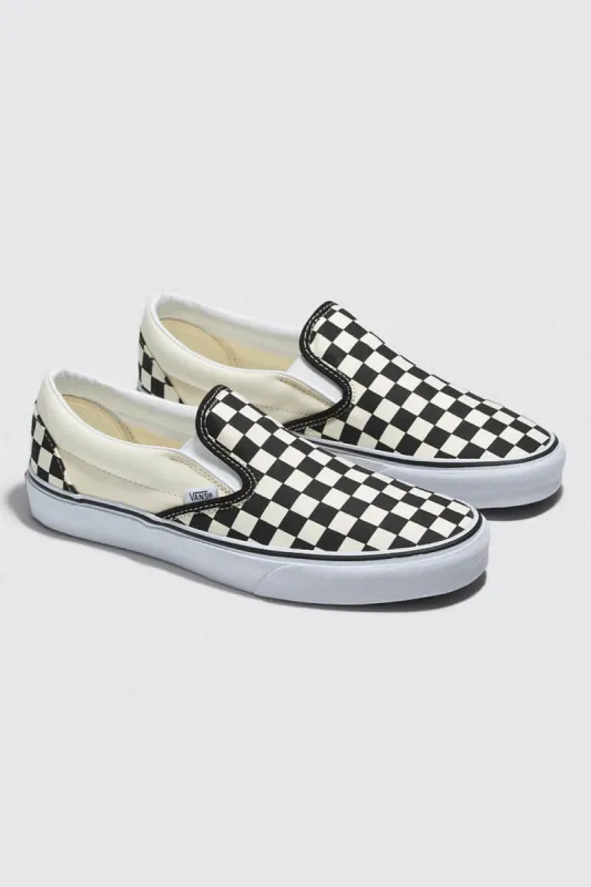 Vans Classic Slip-On Checkboard Shoes for Women in Black | VN000EYEBWW sold by Glik’s